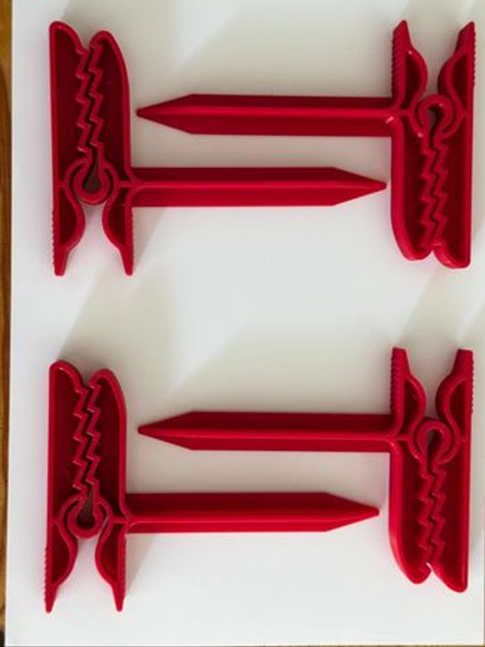 Impression 3D, Lot de 4 pince rouges, pour serviette de plage