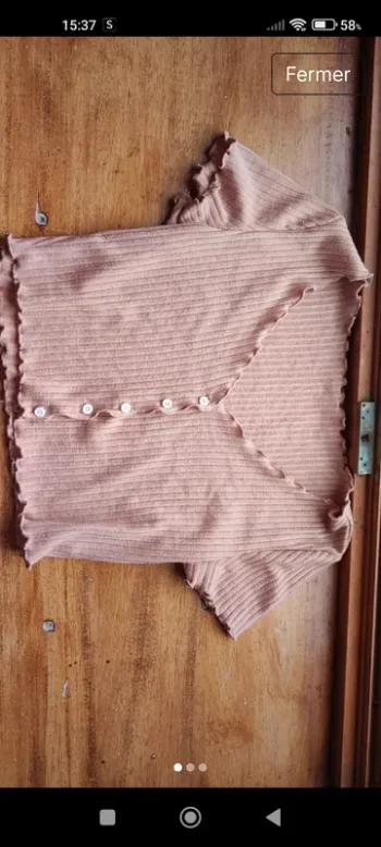 Croc top beige