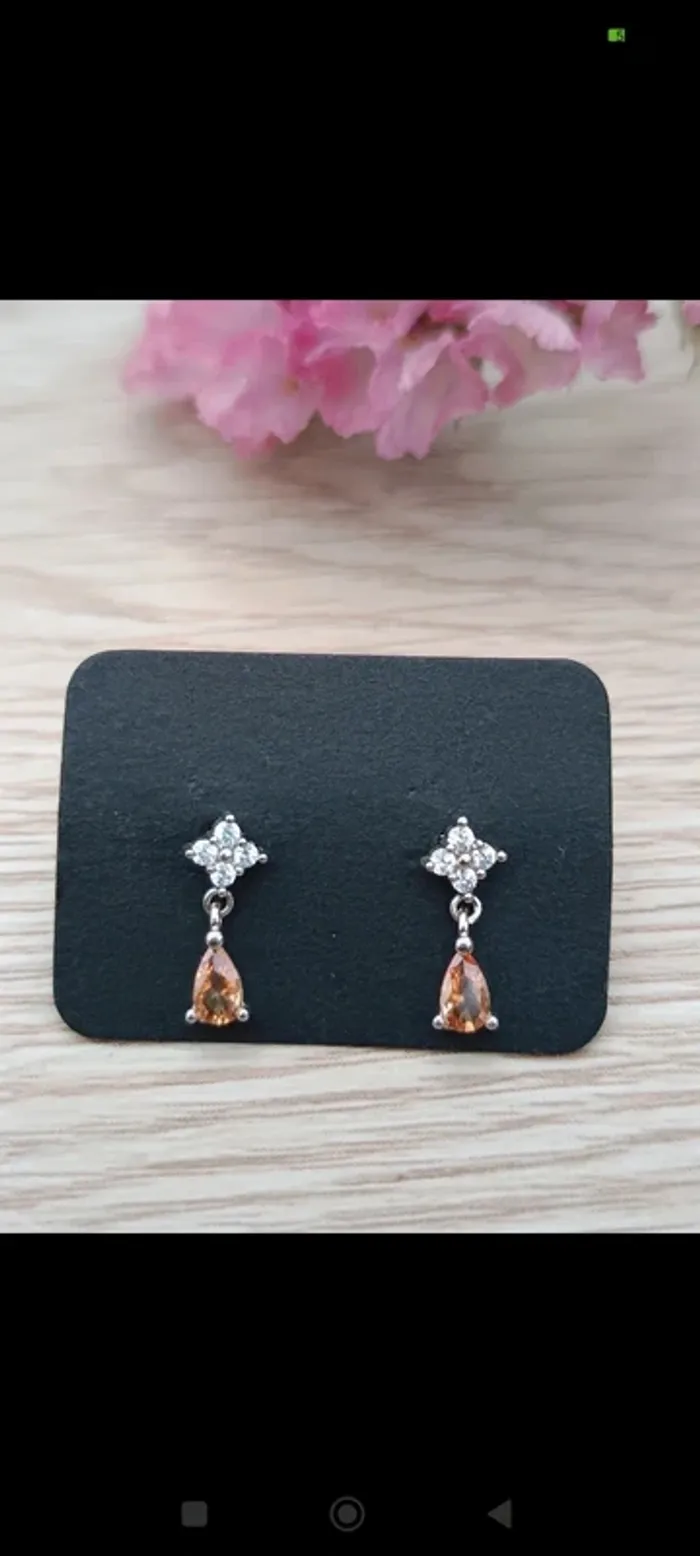 Boucles d'oreilles étoile avec pampilles argent 925 - photo numéro 2