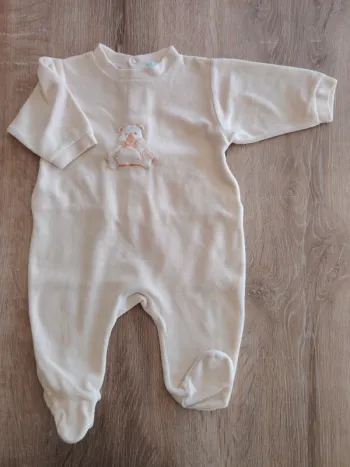 Pyjama velours 1 pièce