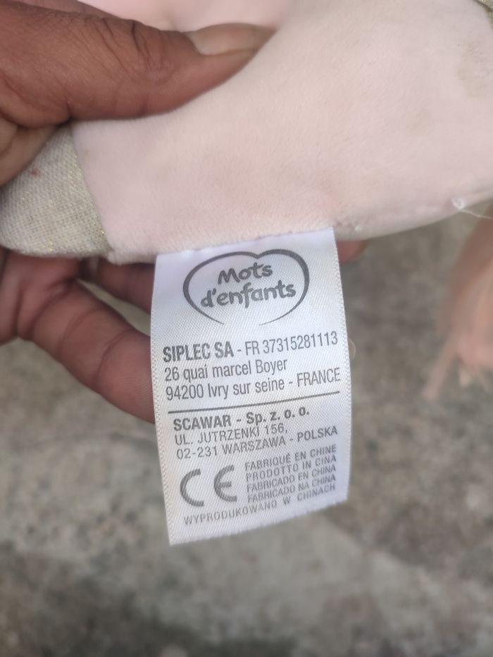 Peluche licorne Mot d'enfants - photo numéro 5