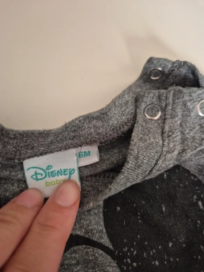 T-shirt à manches longues mickey 6 mois - photo numéro 3