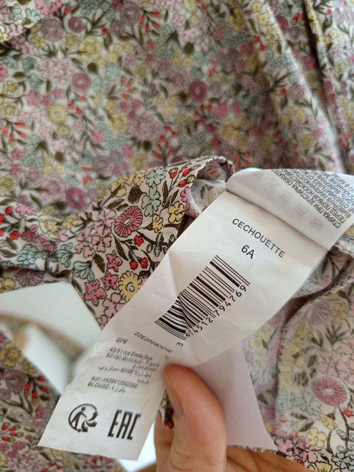 Blouse chemise fleurie Liberty Sergent Major 6 ans - photo numéro 7