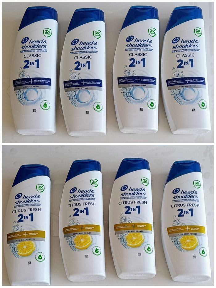 shampooing head shoulders 2 en 1 lot de 8 neufs - photo numéro 1