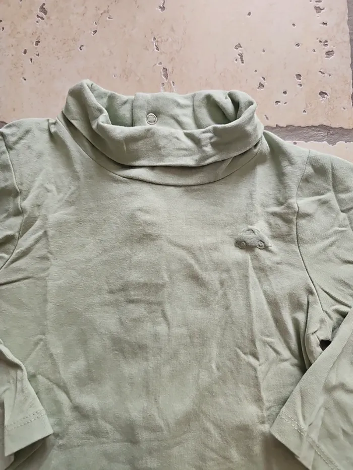Lot 2 tee-shirt col roulé crème/vert - Orchestra - 23 mois/86 cm - photo numéro 7