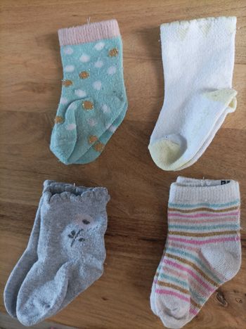 Lot 8 : 4 paires de chaussettes bébé