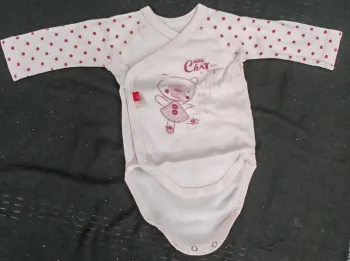 Body Fille rose à pois – Taille 62 (3 mois)