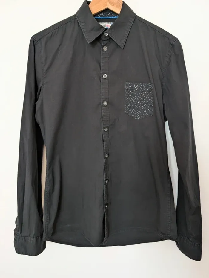 Chemise noire en coton