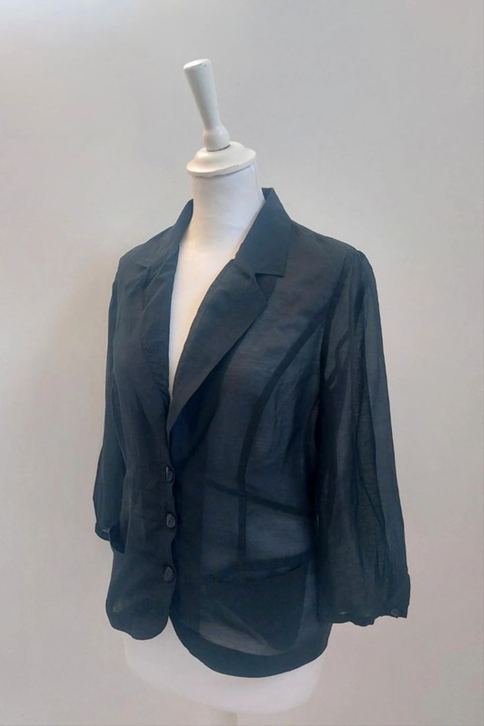 Veste légère type blazer léger été noir taille S - photo numéro 2