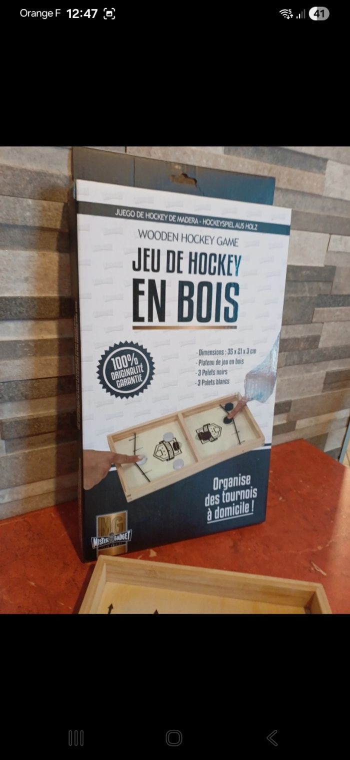 Jeu de hockey en bois
