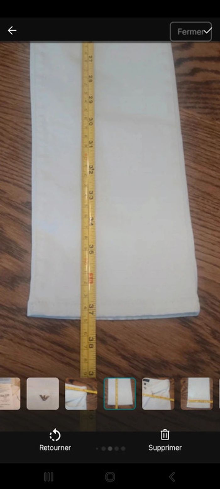Pantalon Armani Jeans blanc taille eu 25 fr 34 - photo numéro 15