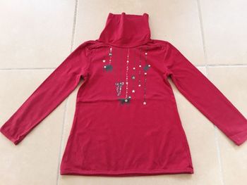 Sous-pull rouge fille 6 ans NKY TBE