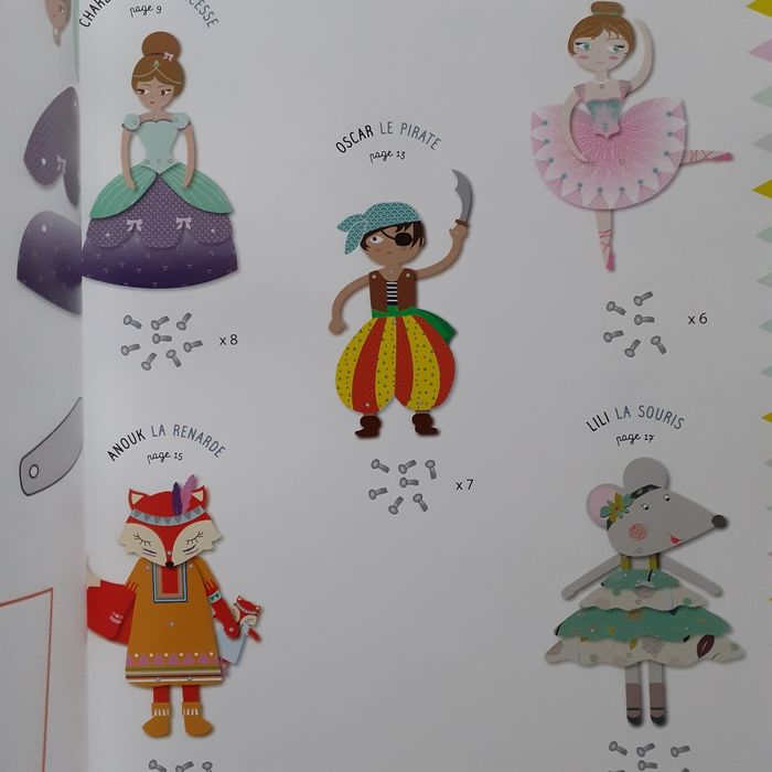 Livre 20 personnages/Pantins carton à assembler et colorier - photo numéro 9