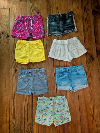 Lot de 7 shorts pour bébé fille