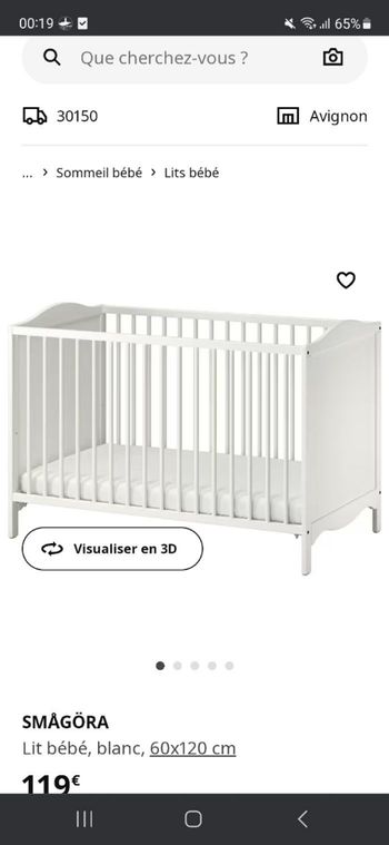 Lit bébé blanc