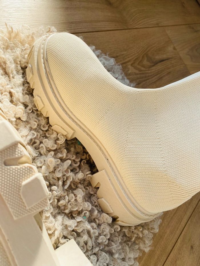 Bottine chaussettes crème 37 - photo numéro 7