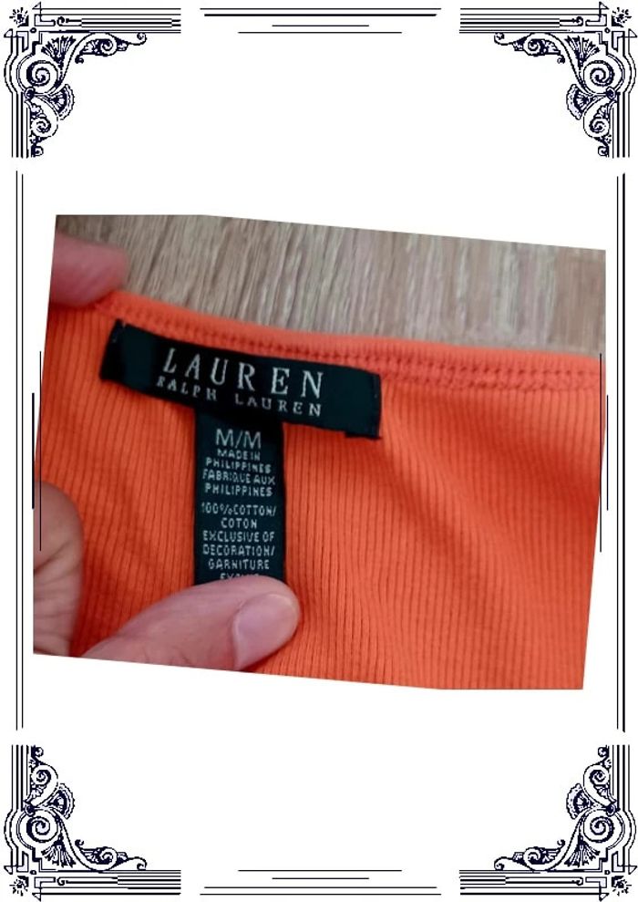 Débardeur orange femme Lauren Ralph Lauren taille M - photo numéro 4