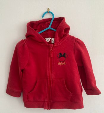 sweat zipé avec capuche Minnie Disney fille 9/12  mois