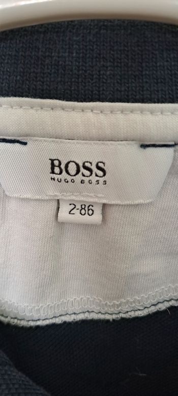 Polo BOSS bébé manches longues noir 2 ans