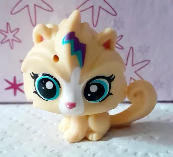 Petite Figurine Littlest Pet Shop Chien Bébé Lou Poméranie beige