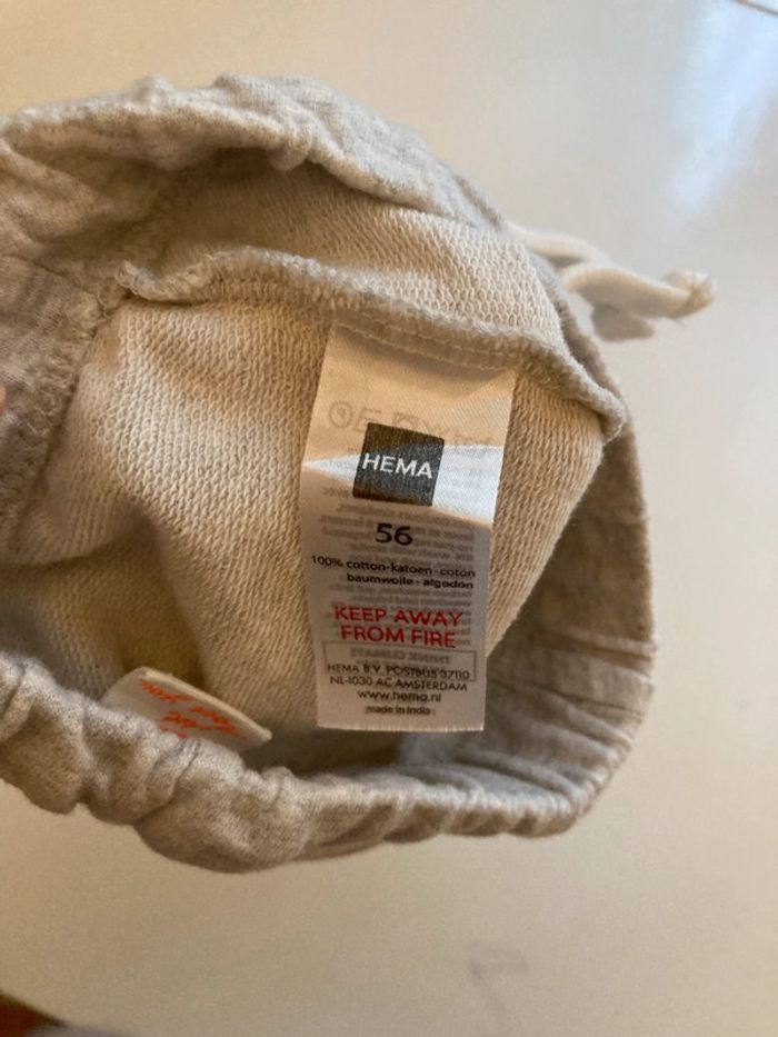 Pantalon bébé Hema gris clair – Taille 56 - photo numéro 5