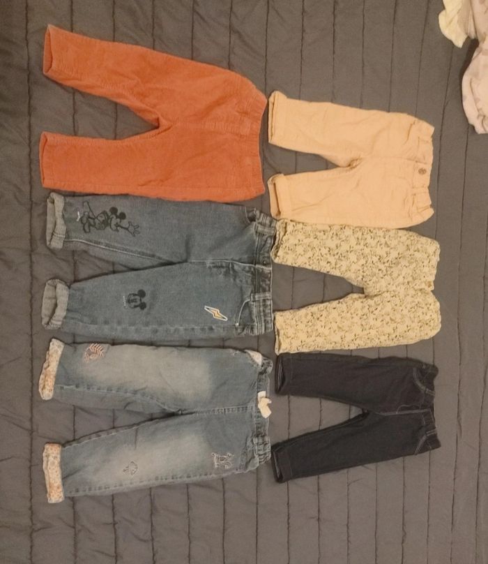 Lot 6 pantalons fille 12 mois - photo numéro 10