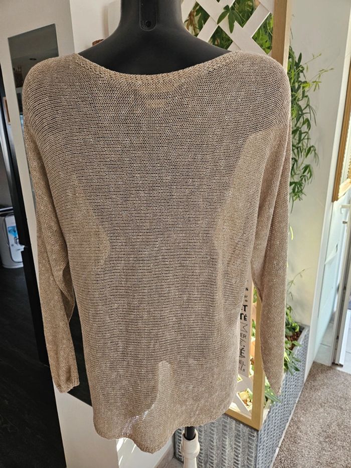 Brax pull beige/ doré taille 46 - photo numéro 3