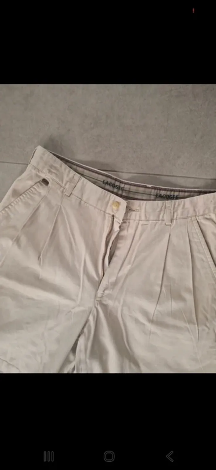 Beau short cargo vintage lacoste taille 42 /l tres bon eta - photo numéro 3