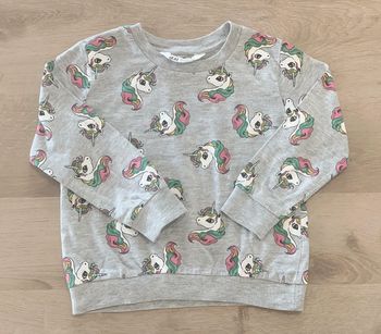 Sweat H&M licornes 2/4 ans