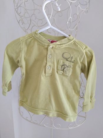 T shirt vert pomme 6 mois