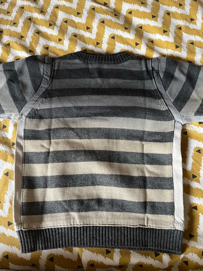Pull 3 pommes garçon tie and dye 6 mois, gris, hiver - photo numéro 6