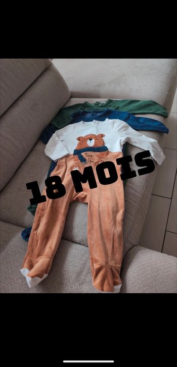 Lot de 3 pyjamas grenouillère