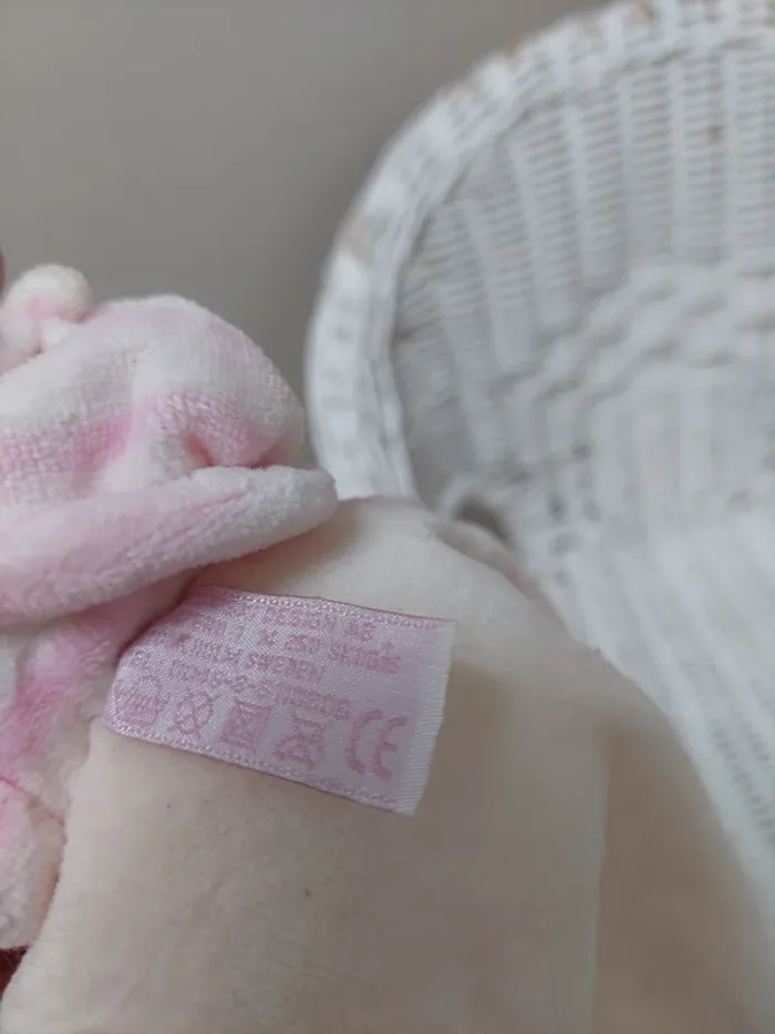 Bukowski - dousou ourson rose avec fleurs brodées - photo numéro 4