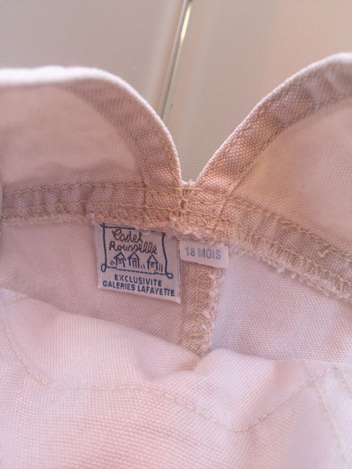 salopette en jean beige crème garçon 18 mois Cadet Rouselle - photo numéro 5