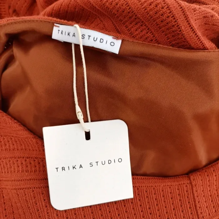 Robe longue Trika studio couleur rouille terracotta - Taille 38 estimée - État neuf - A124 - photo numéro 9