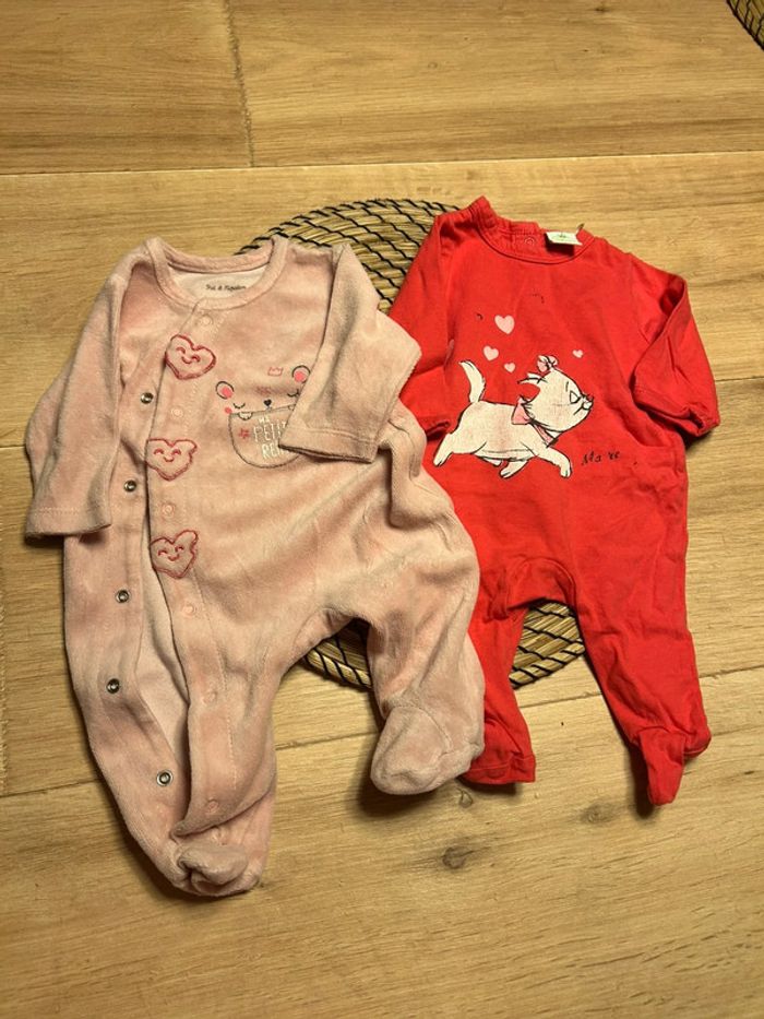 Lot de 2 pyjamas 1 mois