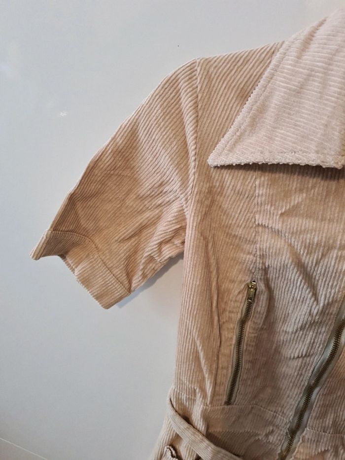 Robe vintage velours beige - photo numéro 4