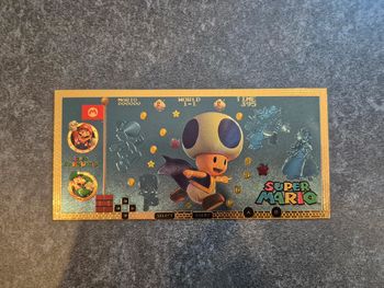 Billet OR à collectionner Toad / Super Mario