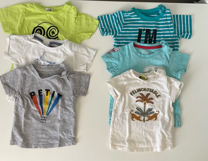 LOT 6 TEE-SHIRTS MANCHES COURTES