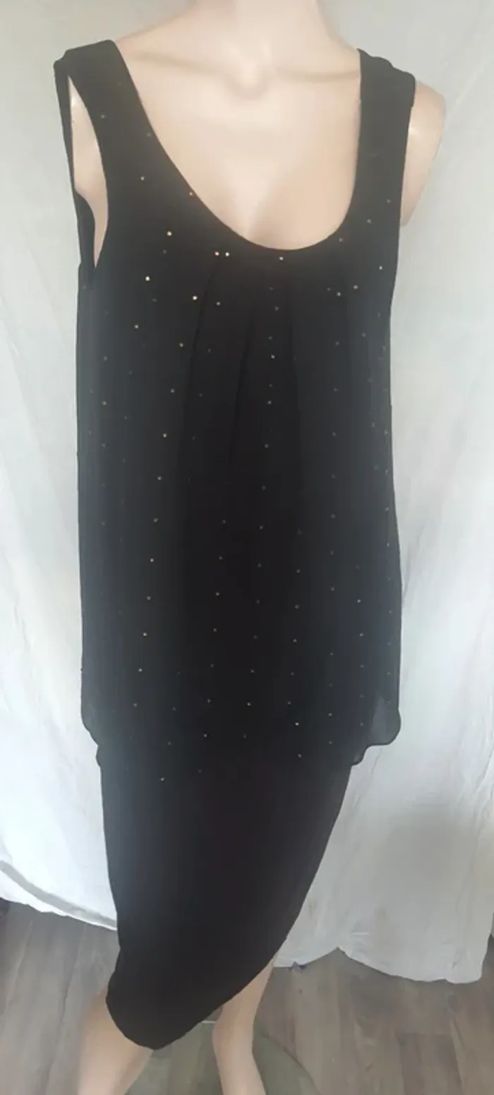 Robe voile noir/or 44 - photo numéro 7