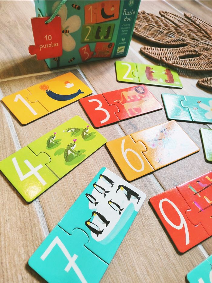 🐰Coffret Puzzles duo multi puzzles Les chiffres marque Djeco - photo numéro 2