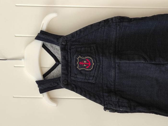 👶 Ensemble bébé garçon 6 mois – T-shirt rayé + salopette - photo numéro 5