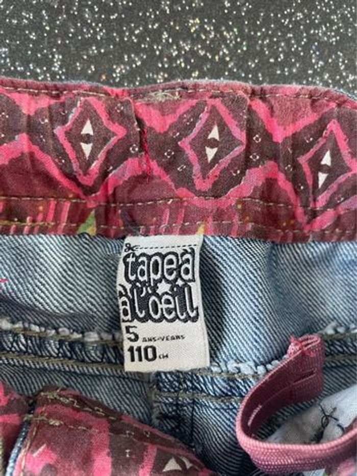 TAO - short en jean avec foulard fille 5 ans - photo numéro 2