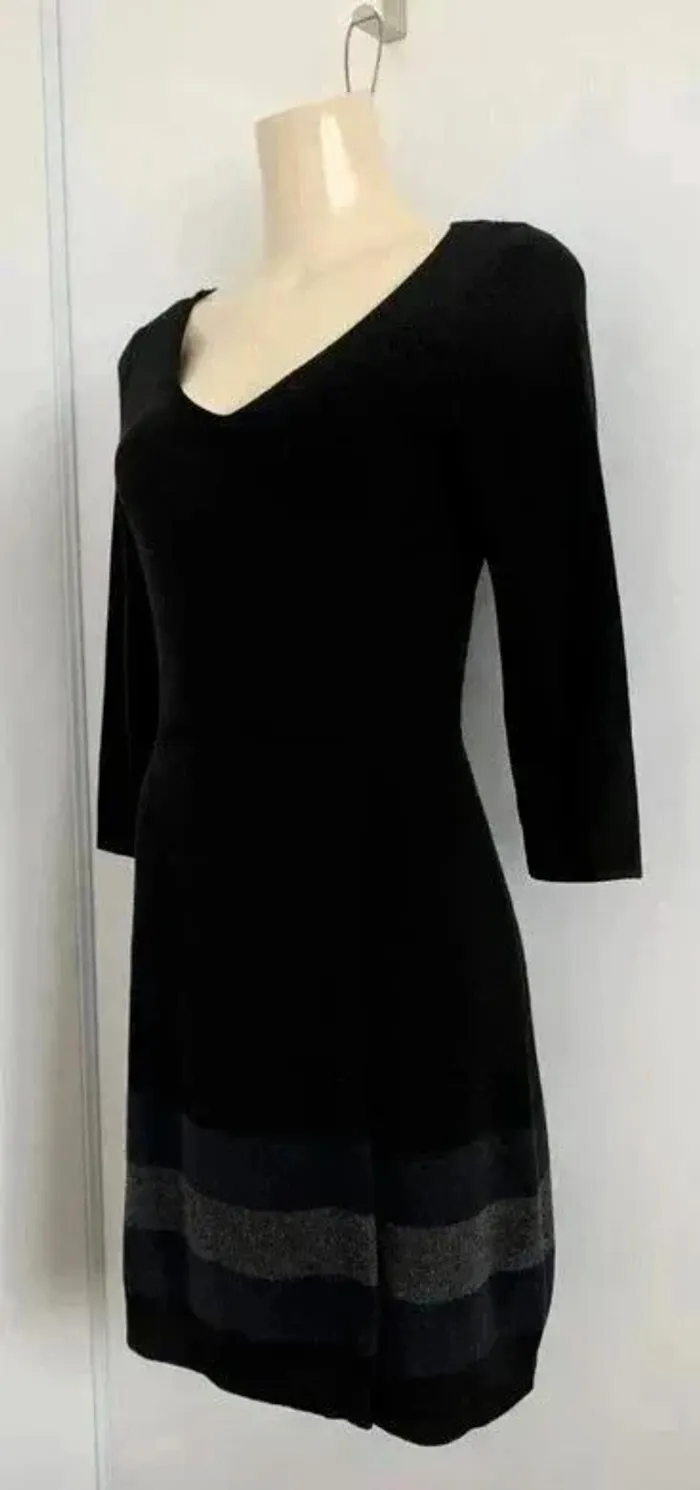 Robe pull noir - Monsoon - laine acrylique - taille 36 - photo numéro 2