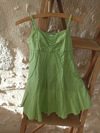 Robe verte à bretelles fines Palomino de C&A 4 ans