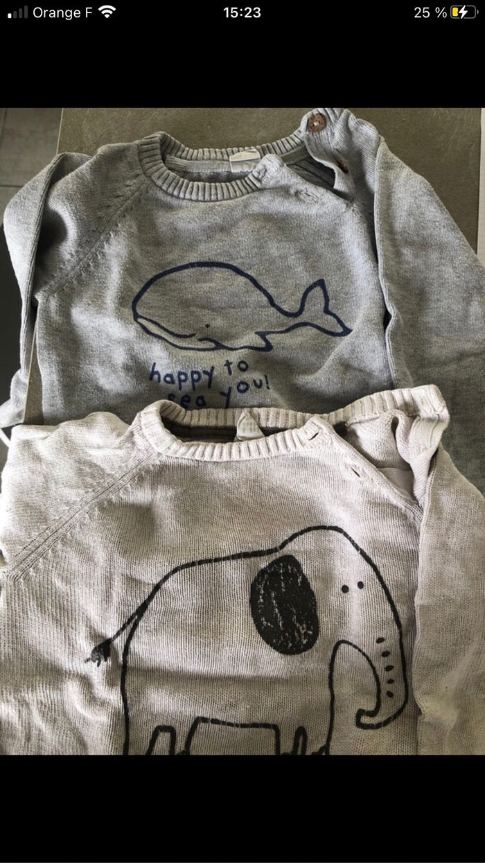 Lot 2 pull h&m