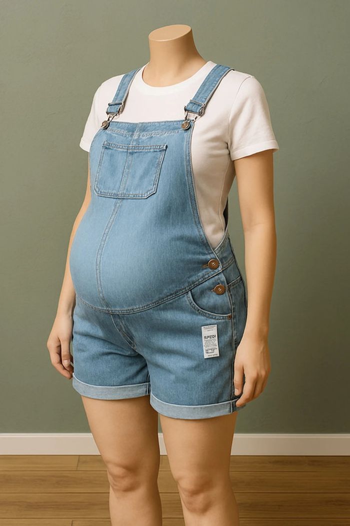 Salopette short en jean de grossesse neuve Kiabi - taille 42 - photo numéro 3