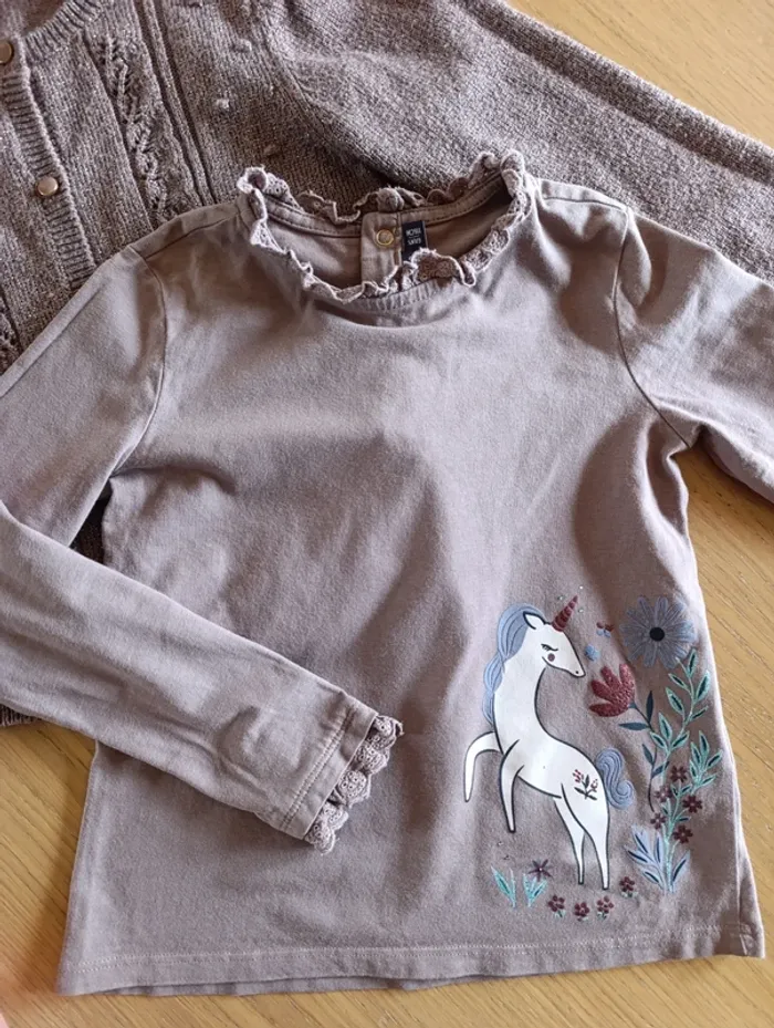 Gilet et haut Sergent Major 6 ans licorne et paillettes - photo numéro 2