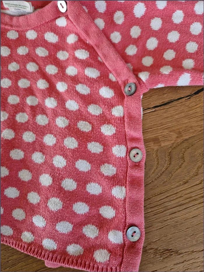 Gilet rose a pois - Taille 68cm - Alana - photo numéro 4