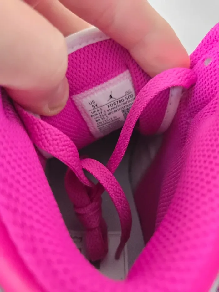 Nike Air Jordan 1 mid taille 37,5 neuves blanc rose fuchsia - photo numéro 6